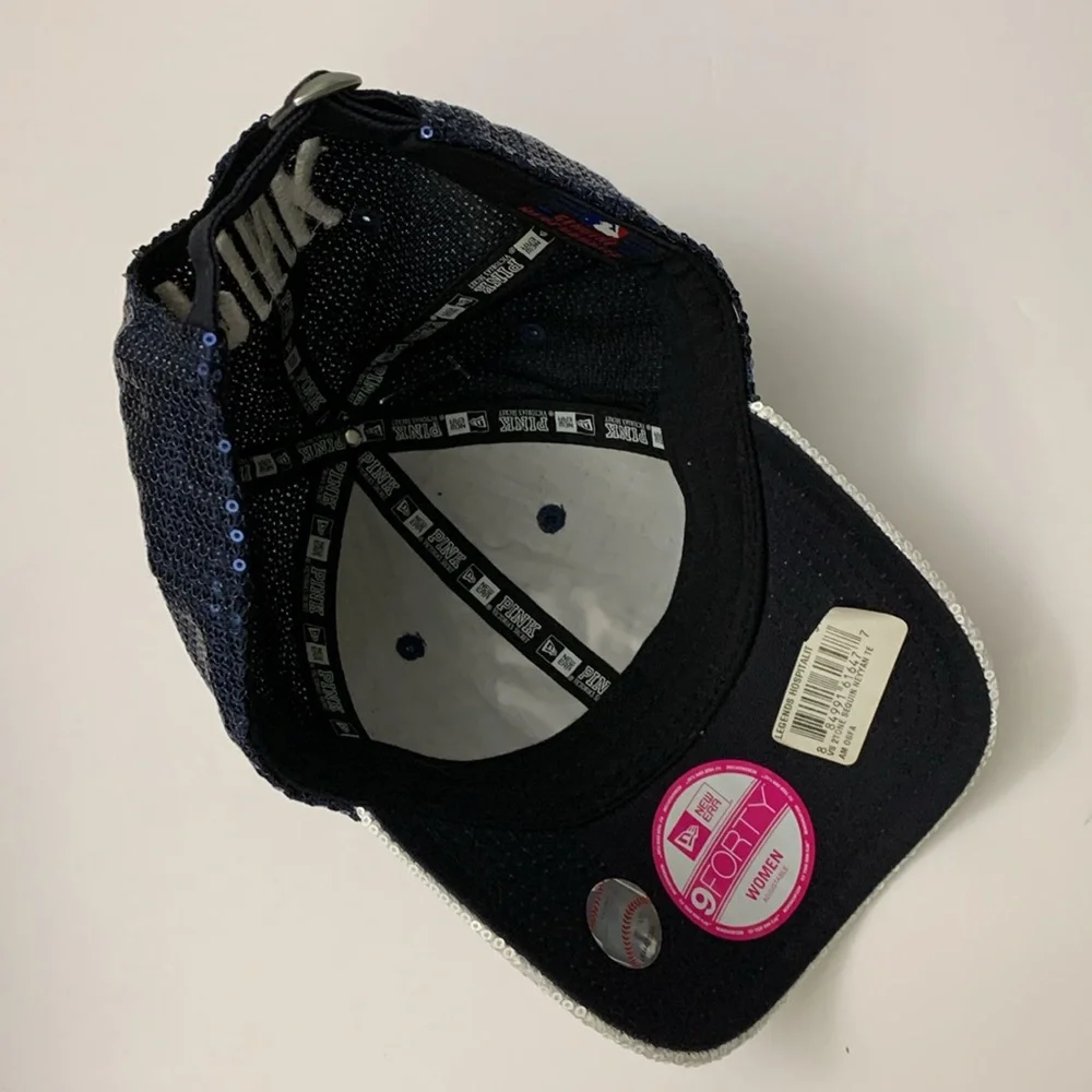 Yankees Victoria’s Secret PINK Sequin Cap Baller Hat 🧢 New York - Picture 9 of 11